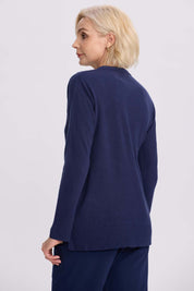 Sweater Mujer Cerrado Azul