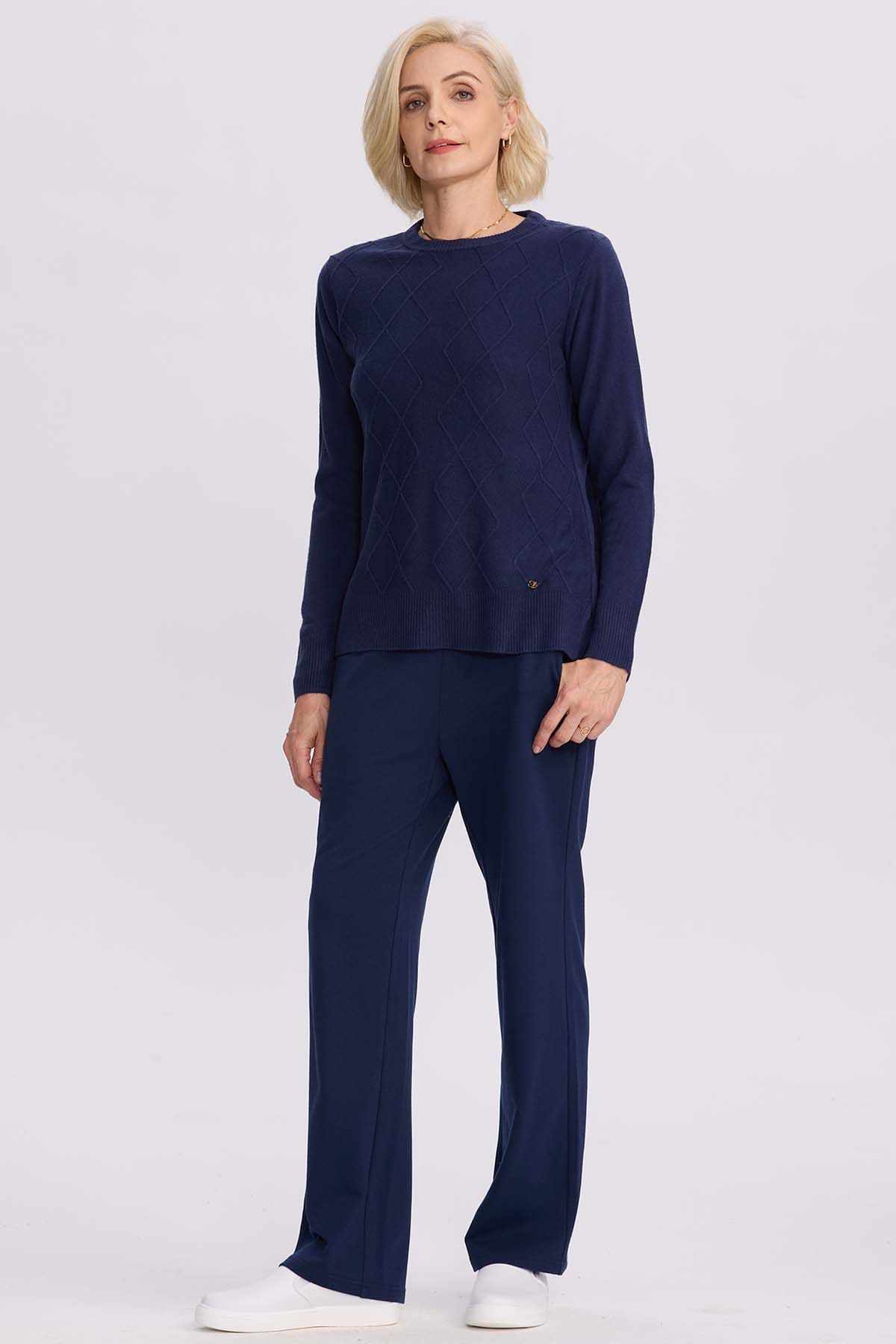 Sweater Mujer Cerrado Azul