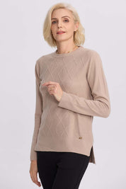 Sweater Mujer Cerrado Beige