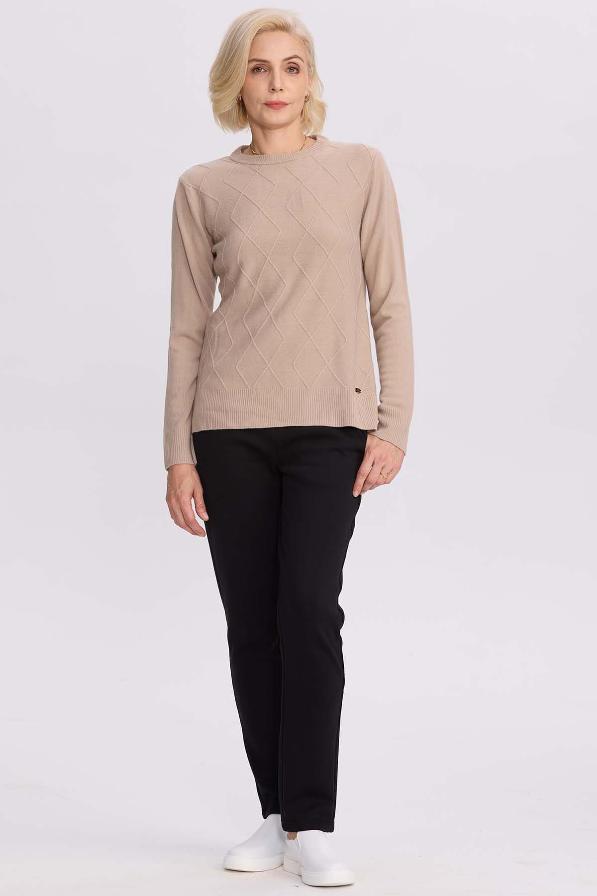 Sweater Mujer Cerrado Beige