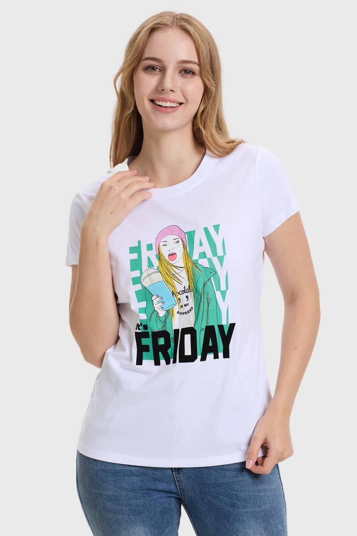 Polera Algodón Poleras Estampadas Mujer Al Por Mayor Polera Blanca