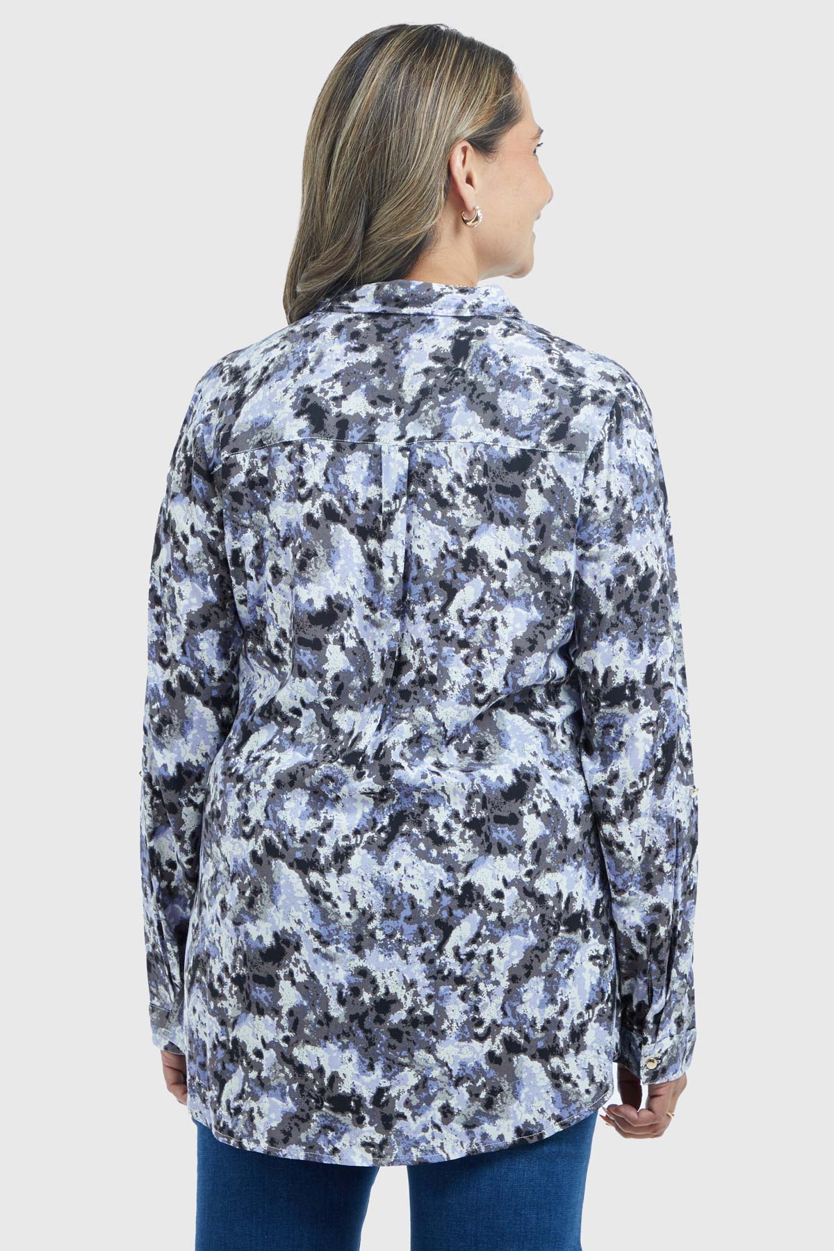 Blusa Mujer Estampada Negro