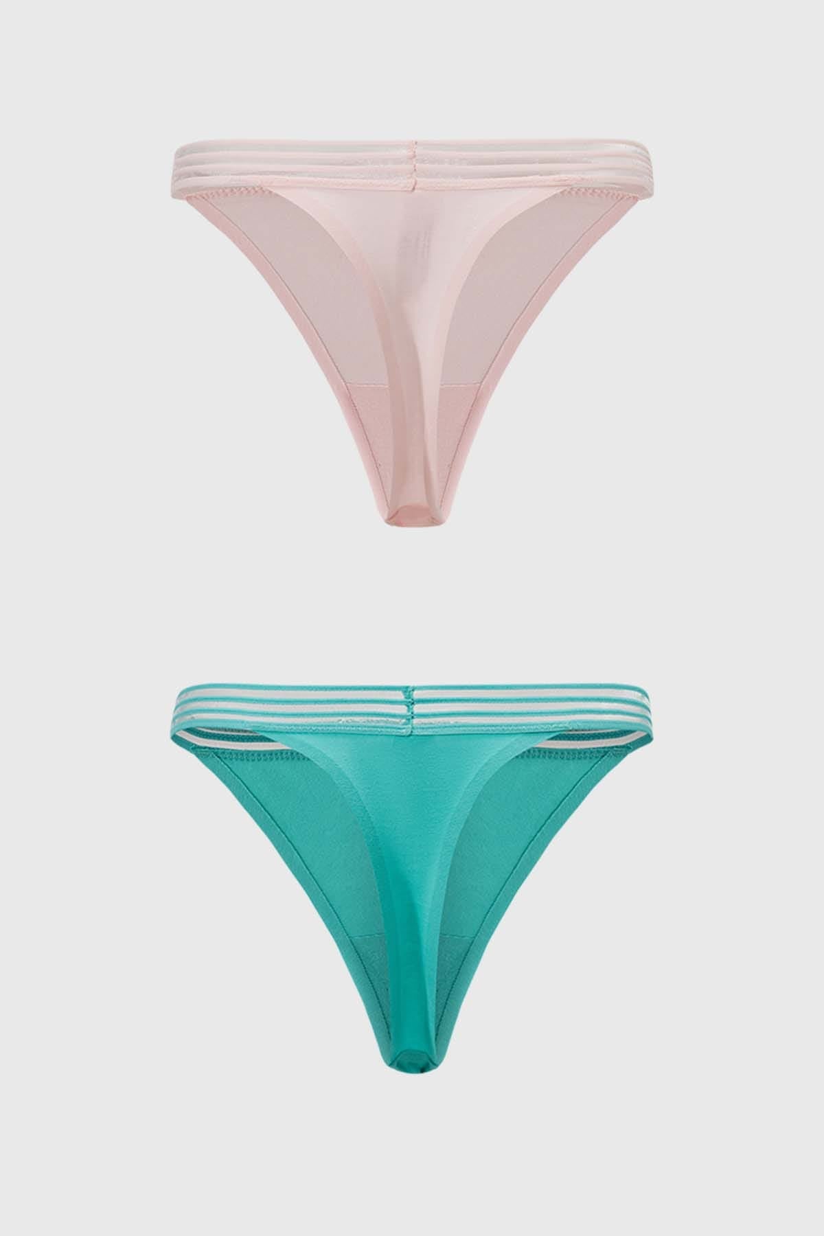 Calzón Mujer Bipack Colaless Sin Costuras Aqua