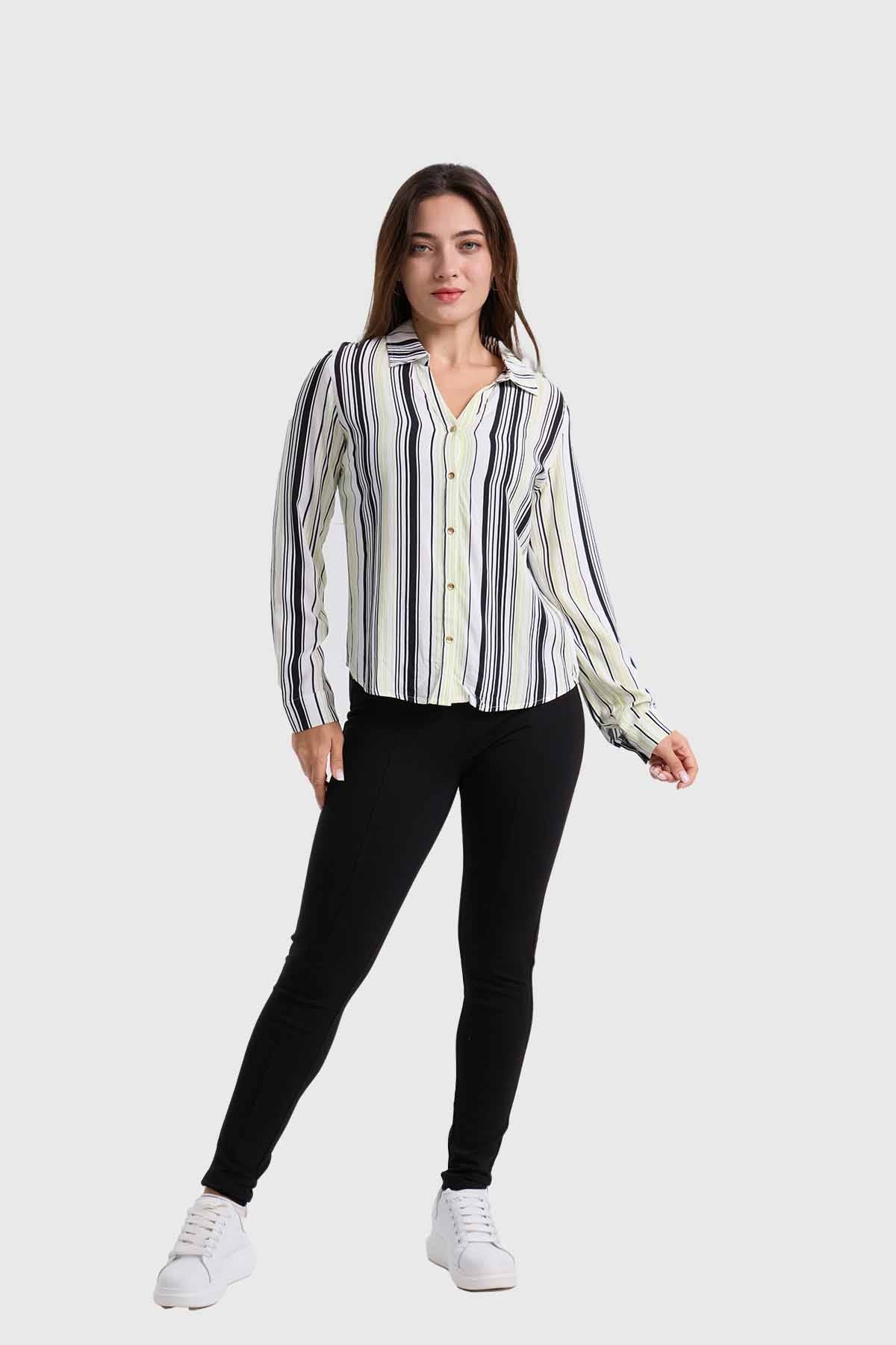 Blusa Mujer Abotonada Crudo