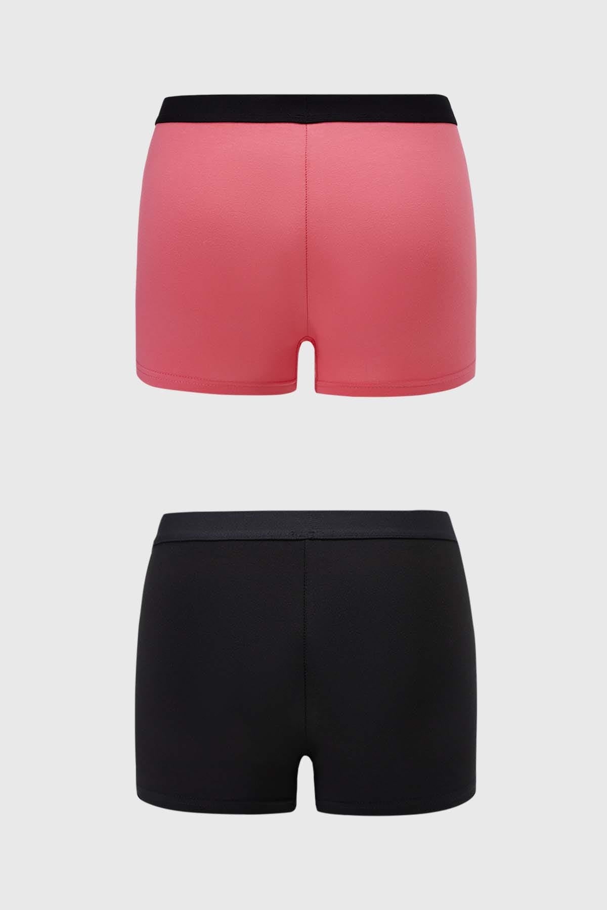 Calzón Mujer Bipack Short Tipo Boxer Rosa