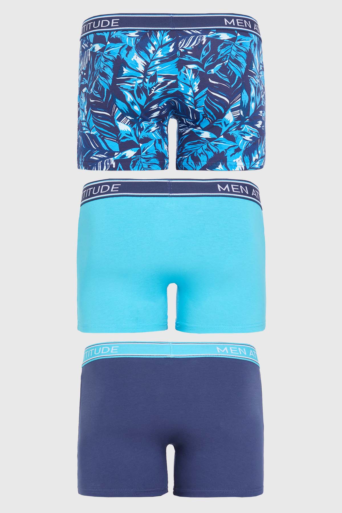 Boxer Tripack Turquesa