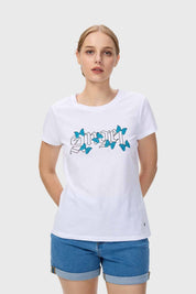Polera Mujer Básica Print Blanco
