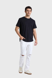 Polera Hombre Long Fit Básica Negro