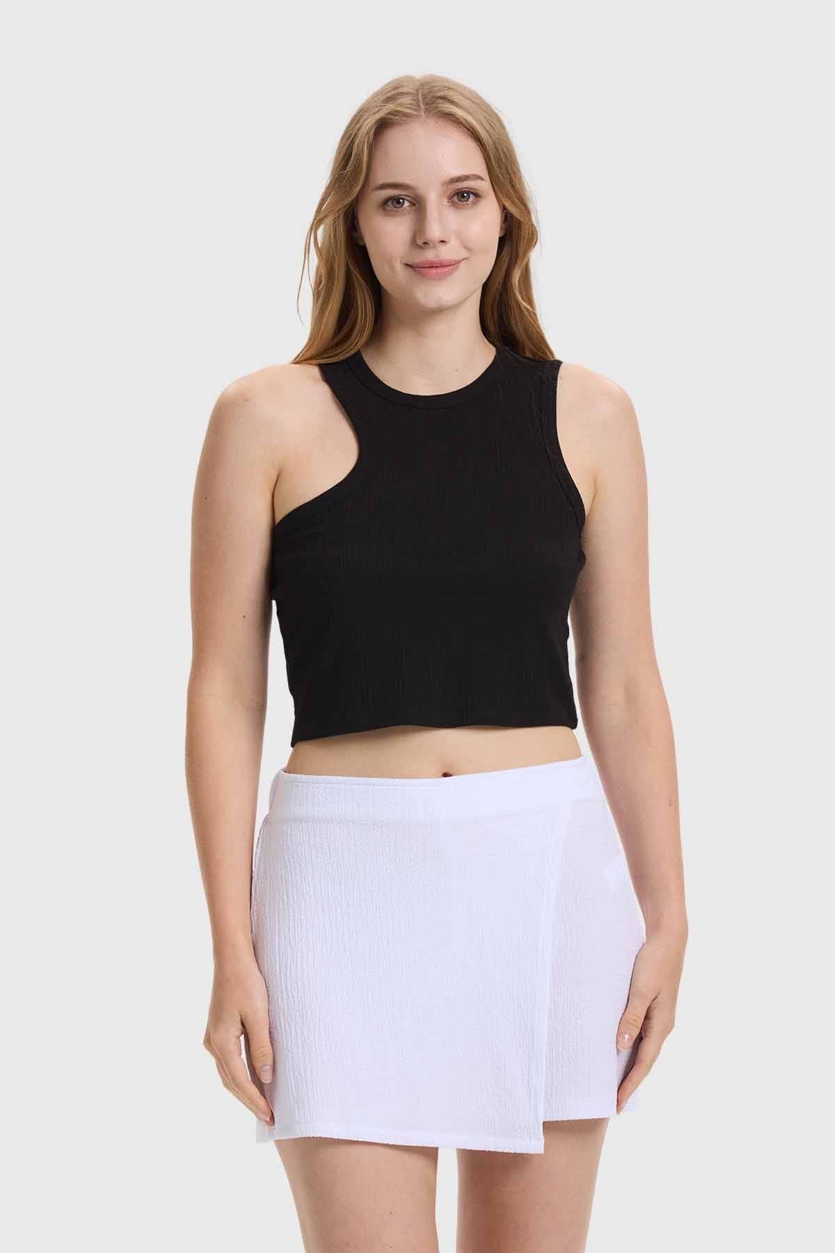Polera Mujer Rib Negro