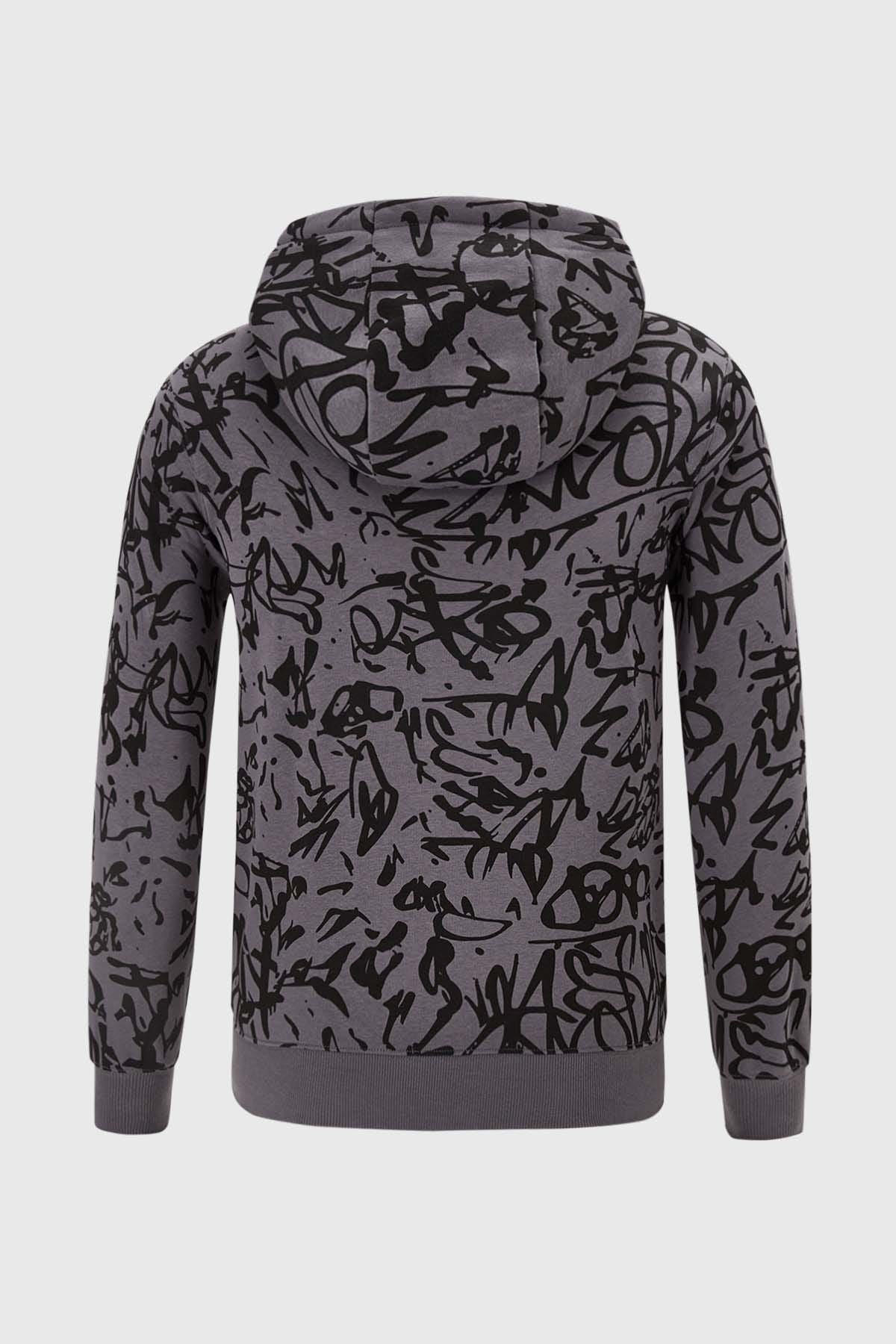 Polerón Niño Print Gris