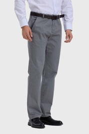 Pantalón Hombre Modelo Chino Cinturón Gris