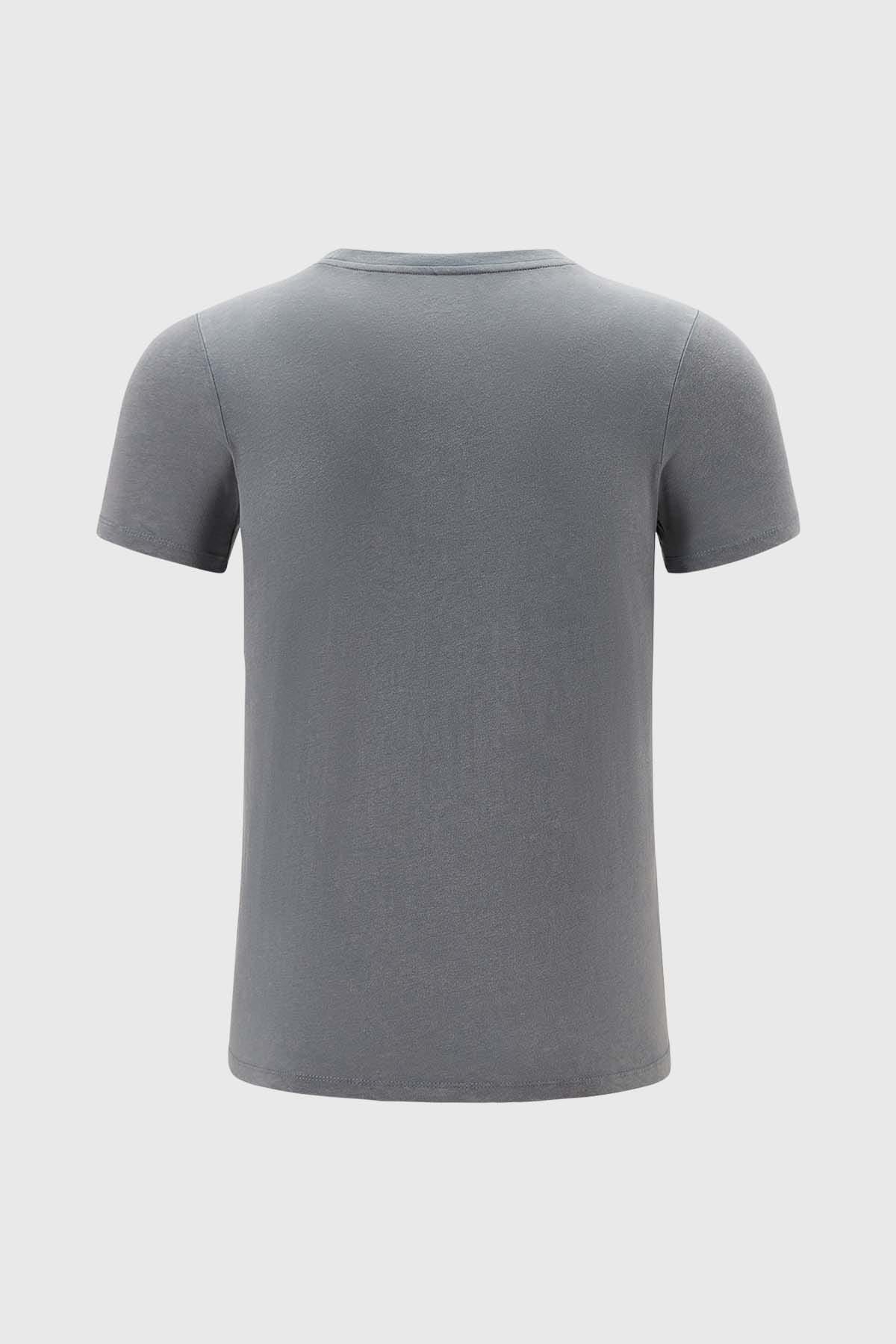Polera Niño Acid Wash Print Gris
