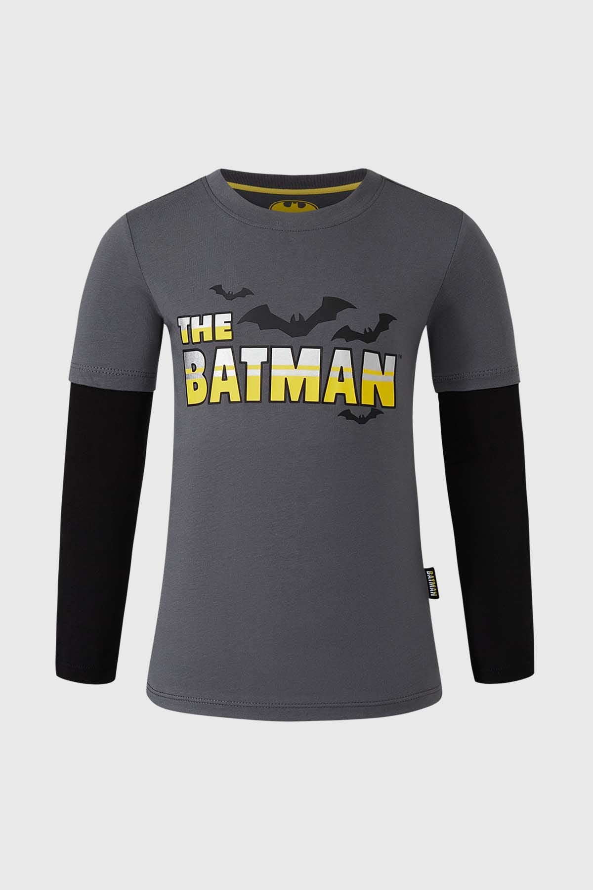 Polera Niño Batman Gris