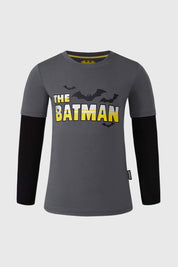 Polera Niño Batman Gris