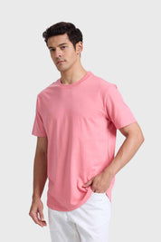 Polera Hombre Long Fit Básica Rosado