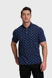 Polera Hombre Mini Print Azul