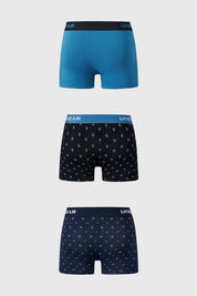 Boxer Hombre Tripack Azul