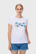 Polera Mujer Básica Print Blanco