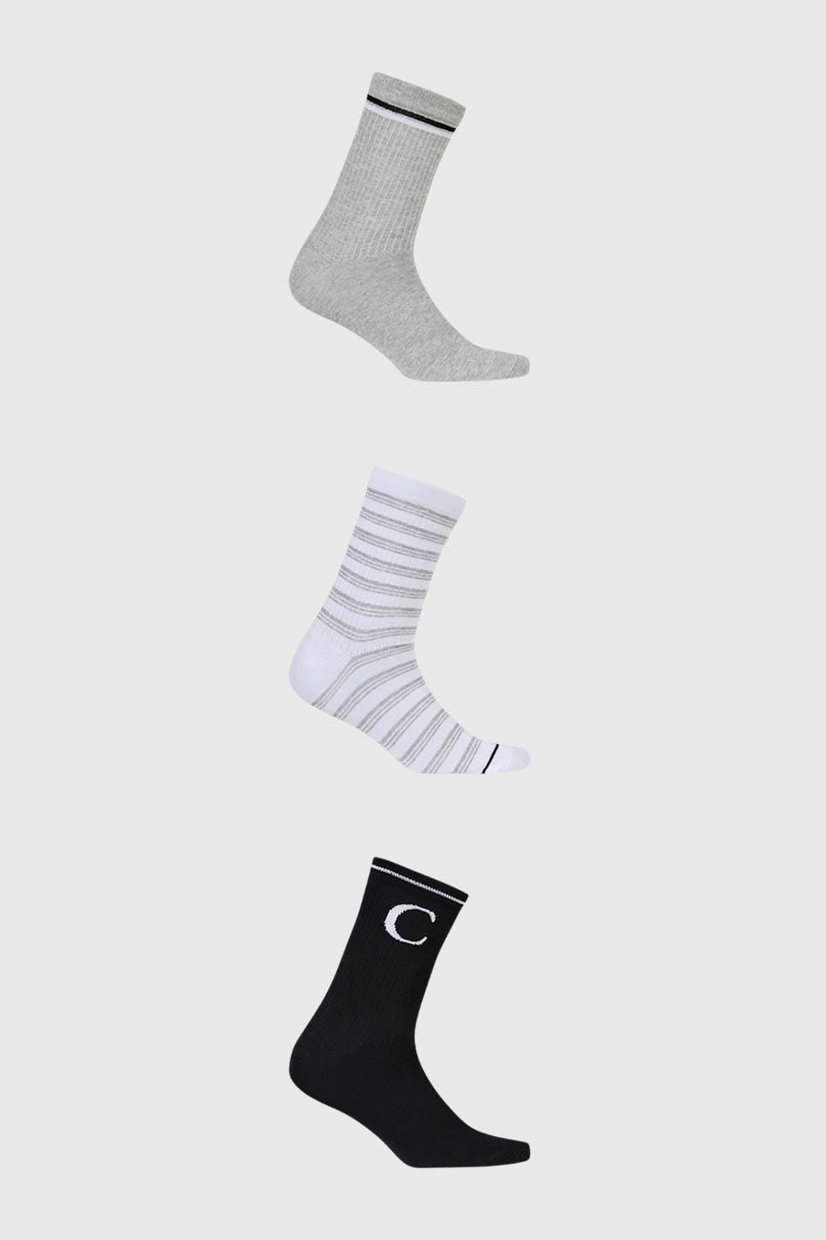 Calcetín De Vestir Hombre Tripack Negro Iii