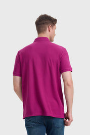 Polera Hombre Piqué Básica Violeta