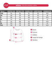 Polera Mujer Manga Roll Up Azul