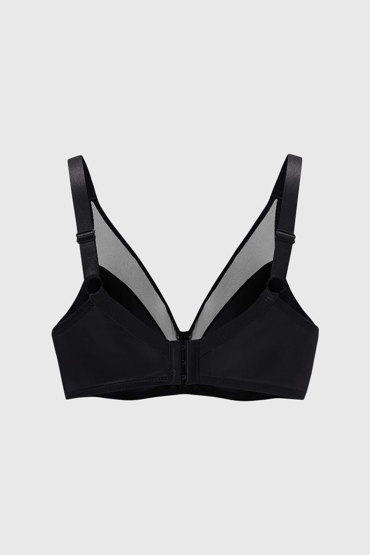 Sostén Mujer Detalle Mesh Negro