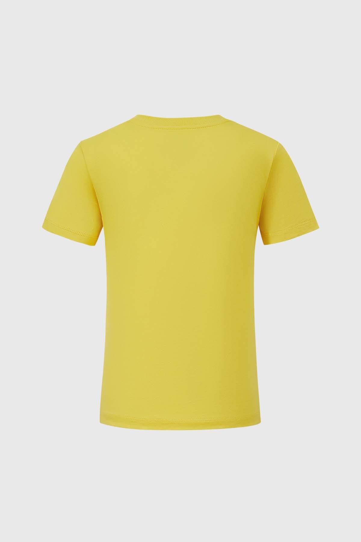 Polera amarilla para niño con estampado de Bob Esponja y Patrick.