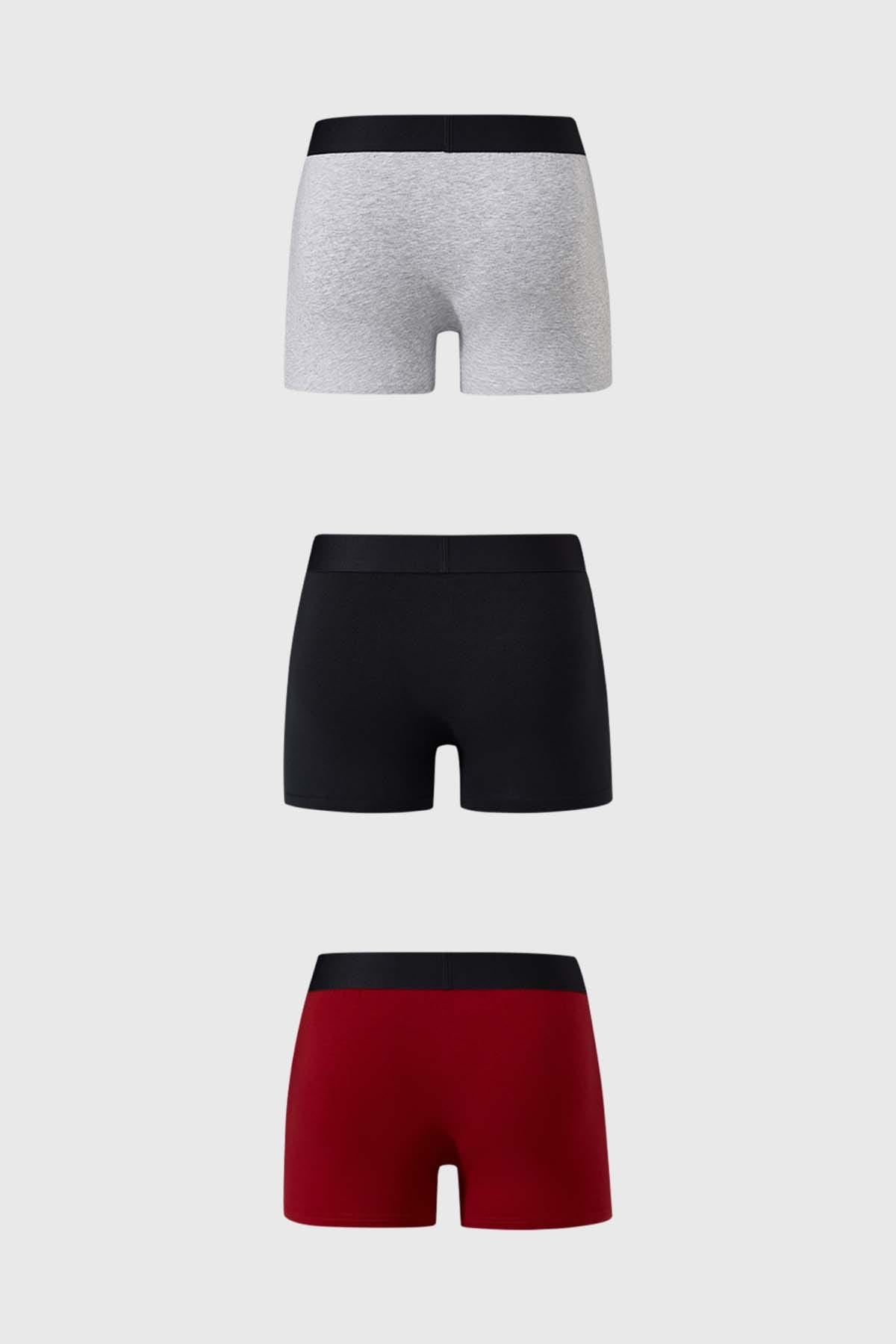 Boxer Hombre Tripack Gris