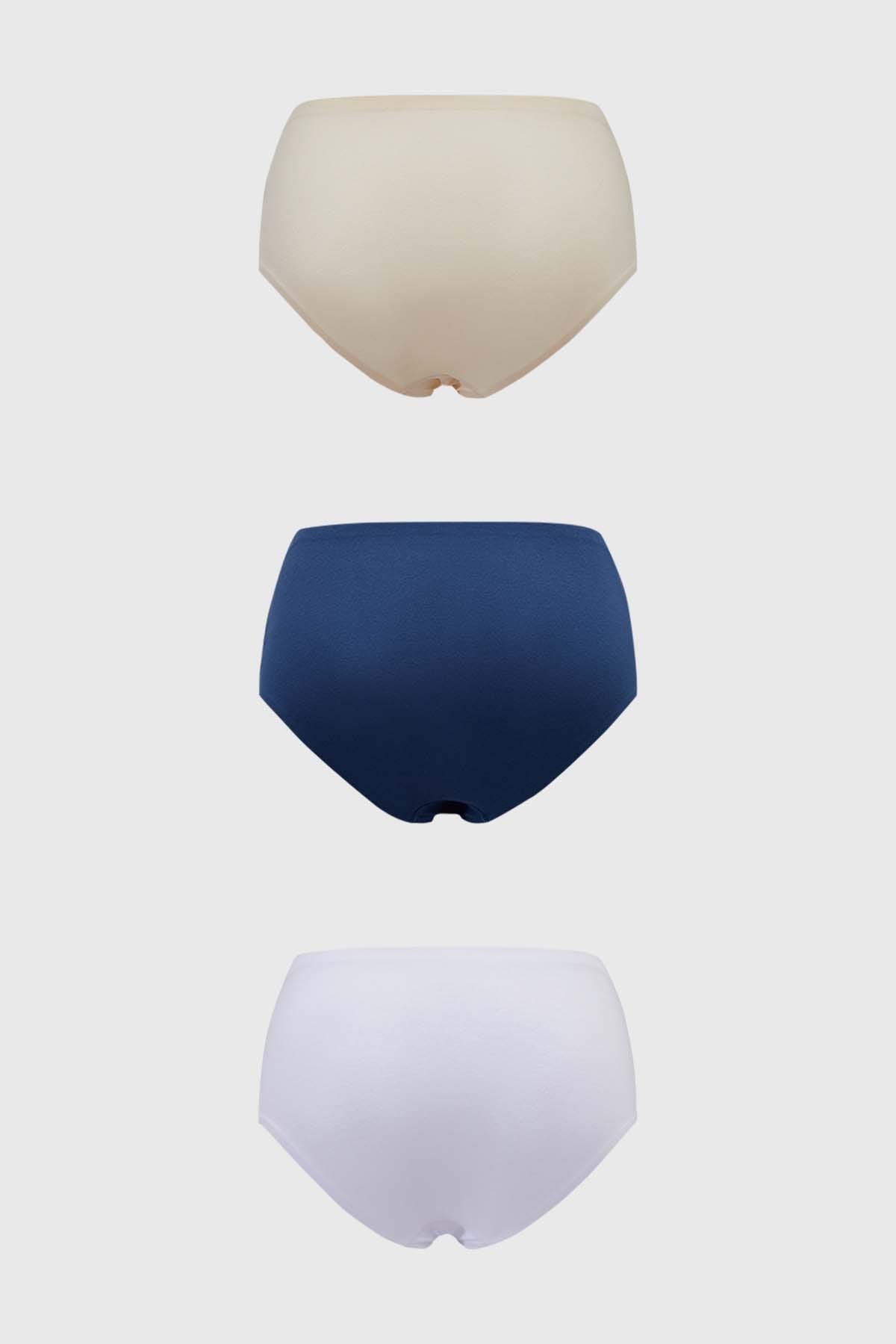 Calzón Mujer Tripack Algodón Blanco