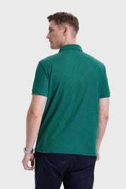 Polera Hombre Piqué Básica Verde