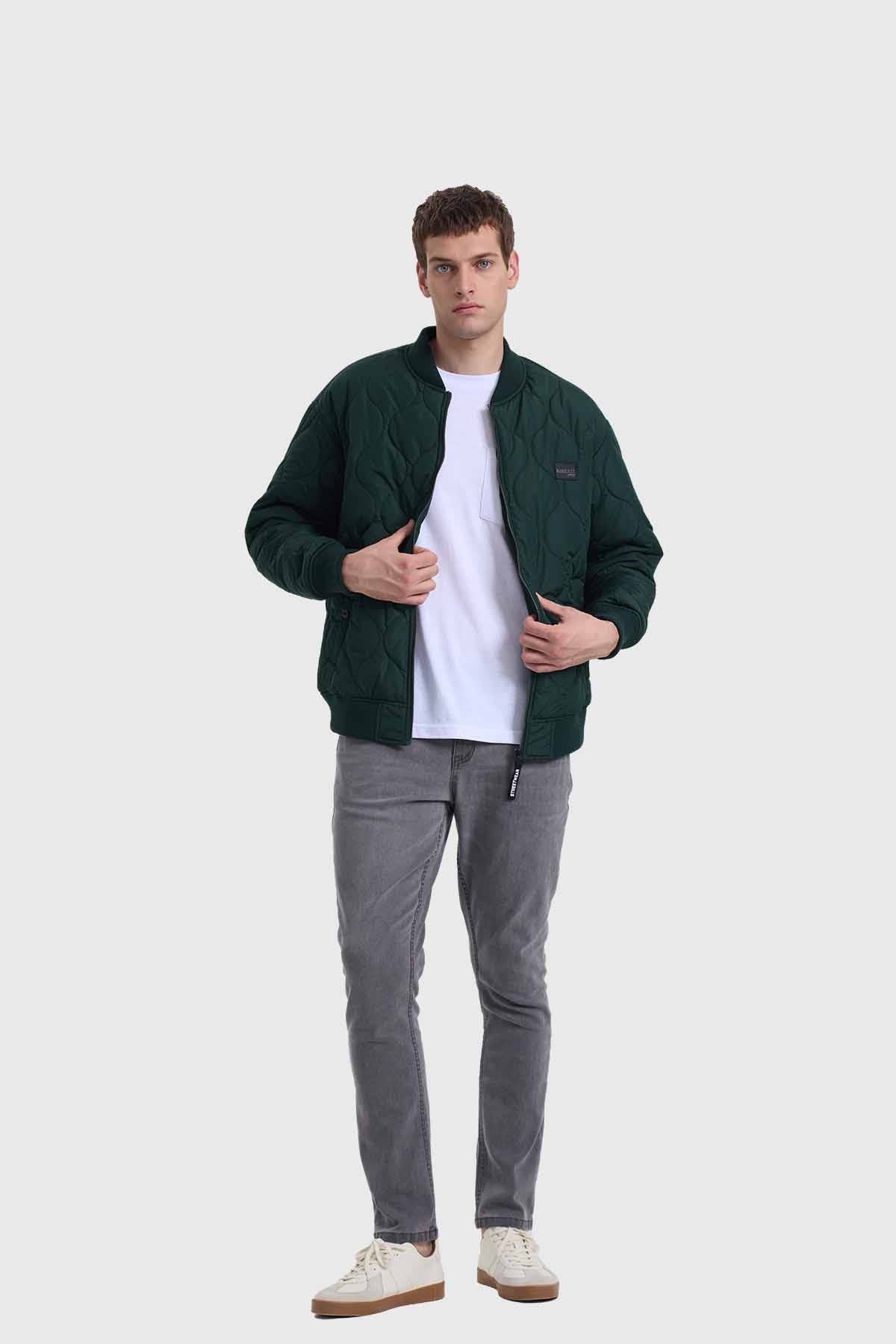 Chaqueta Hombre Bomber Verde