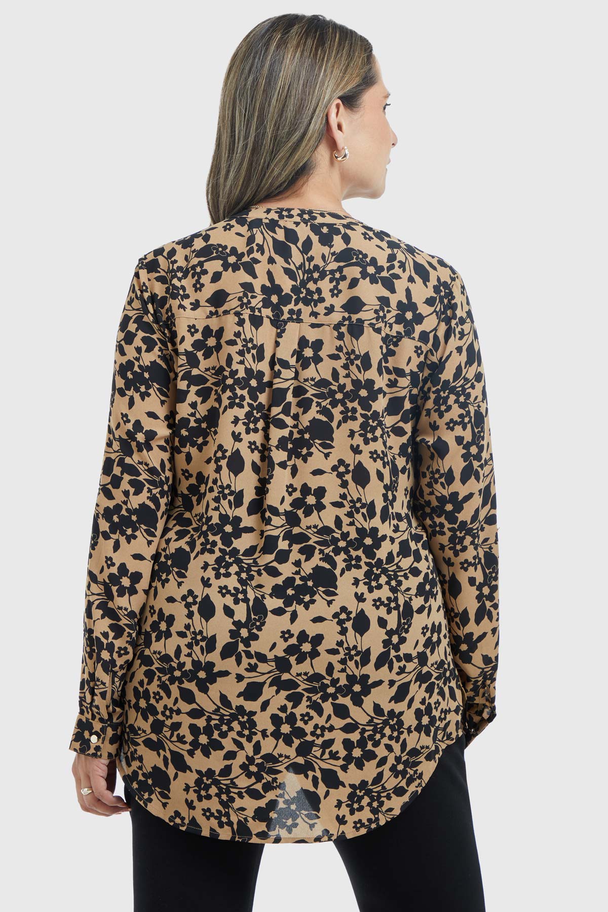 Blusa Mujer Estampado Camel