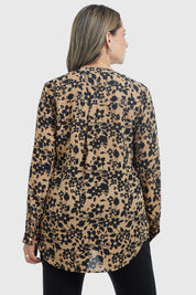 Blusa Mujer Estampado Camel
