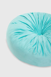Cojín Unisex Velvet Redondo Turquesa