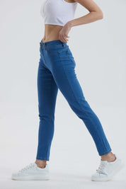 Jeans Mujer Skinny Push Up Azul