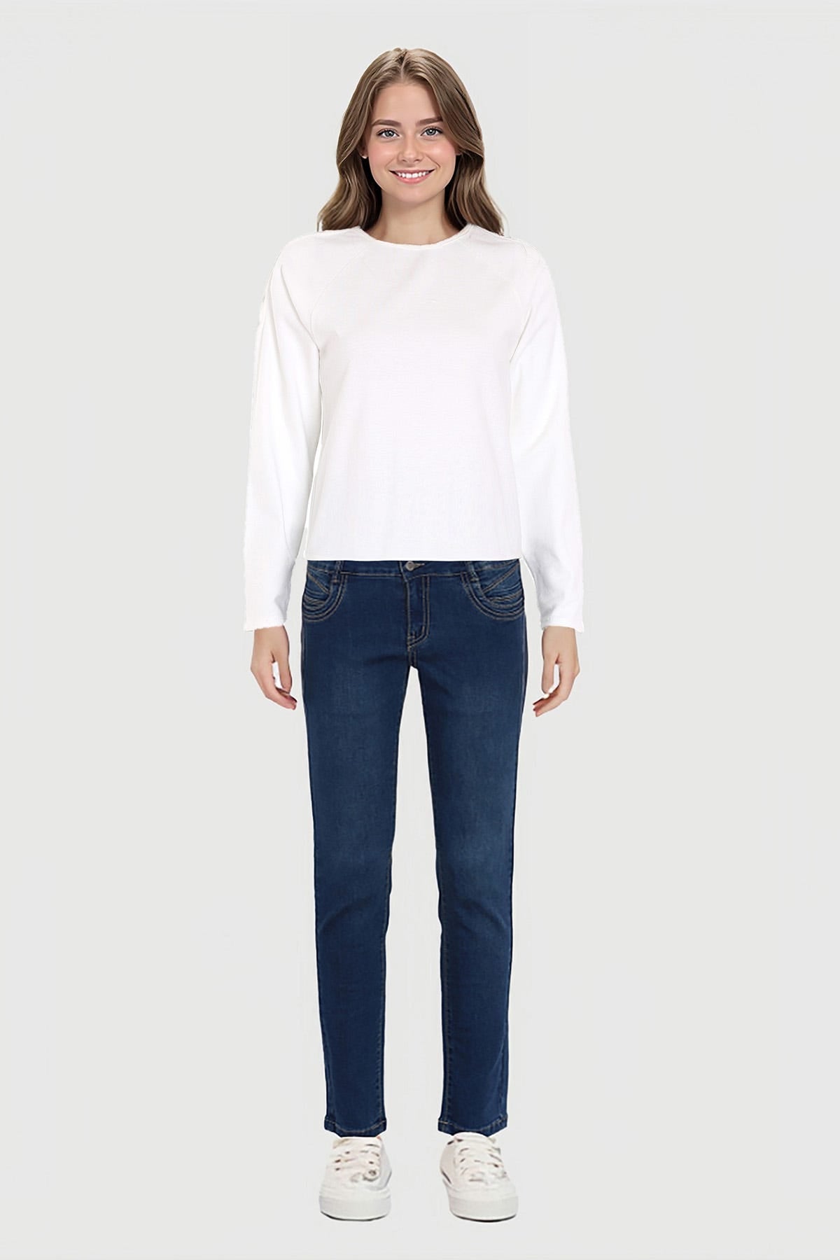 Jeans Mujer Skinny Push Up Azul