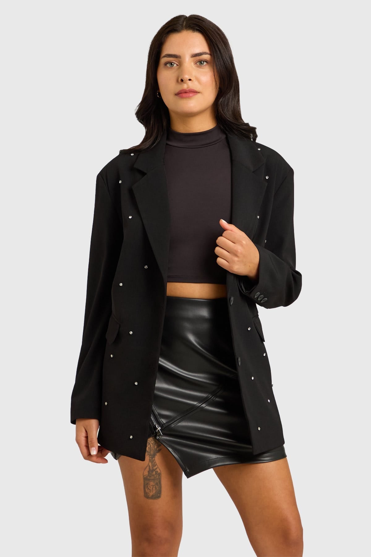 Blazer Mujer Oversize Joya Negro