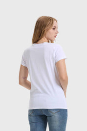 Polera Mujer Básica Print Blanco
