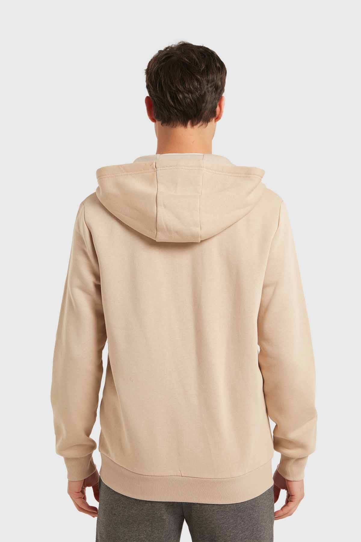 Polerón Hombre Hoodie Básico Beige