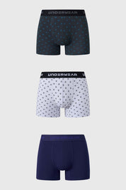 Boxer Hombre Tripack Azul