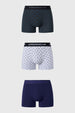 Boxer Hombre Tripack Azul
