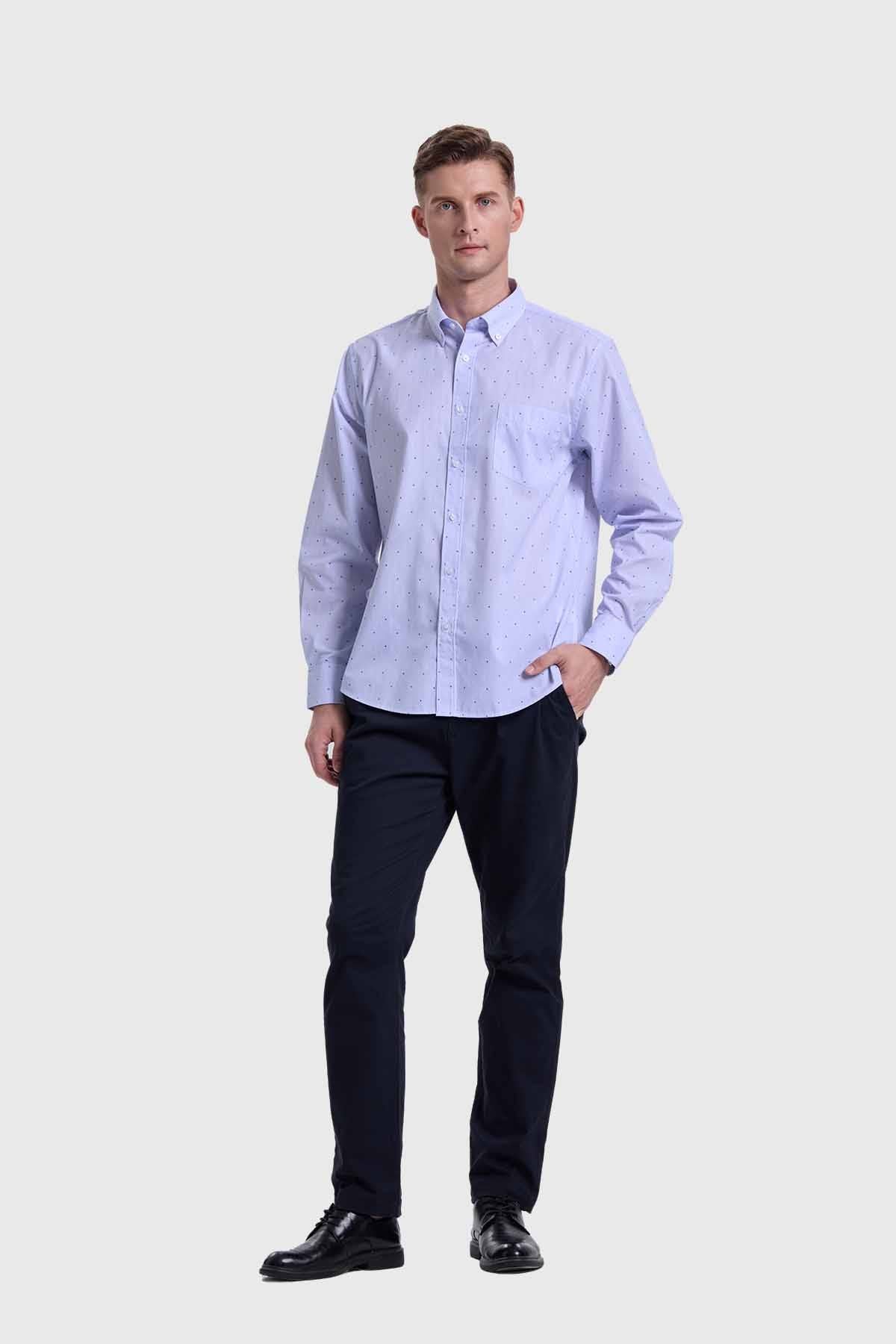 Camisa Hombre Fantasía Celeste