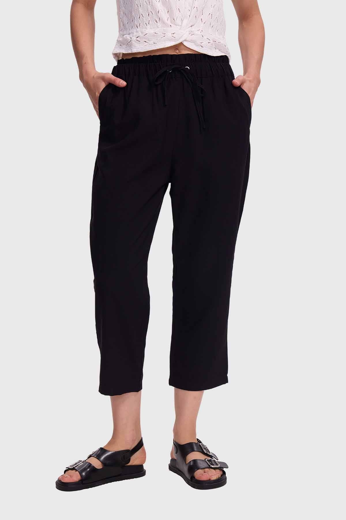 Pantalón Mujer Slim Tobillero Negro