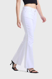 Jeans Mujer Flare Monse Blanco