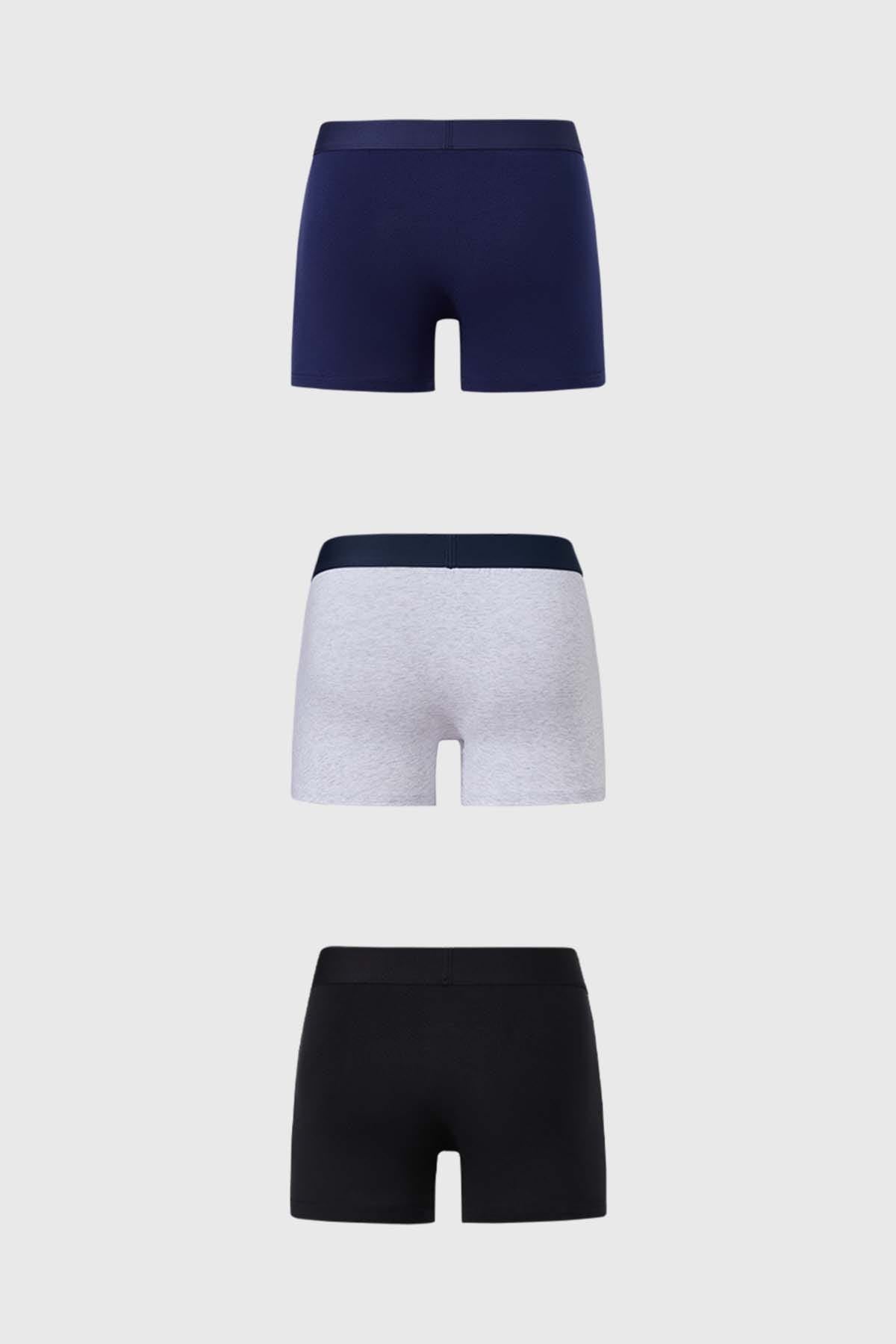 Boxer Hombre Tripack Negro