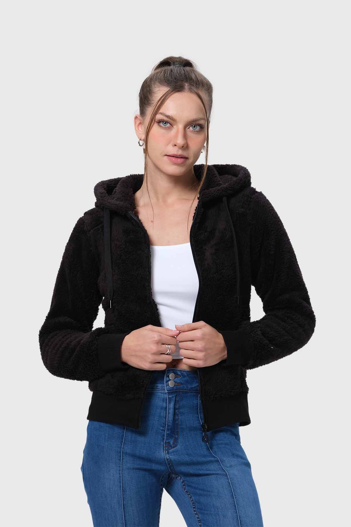 Polar Mujer Peludo Negro