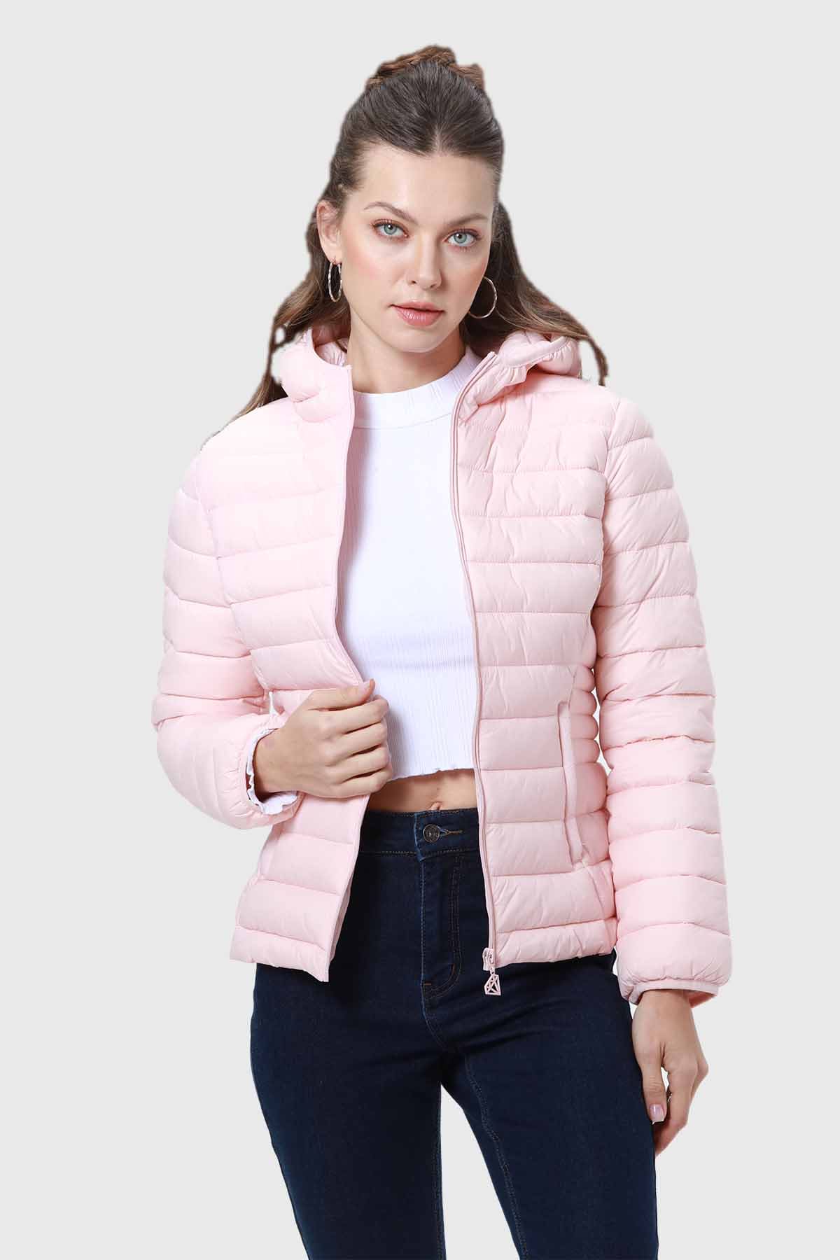 Parka Mujer Corta Plummy Palo Rosa