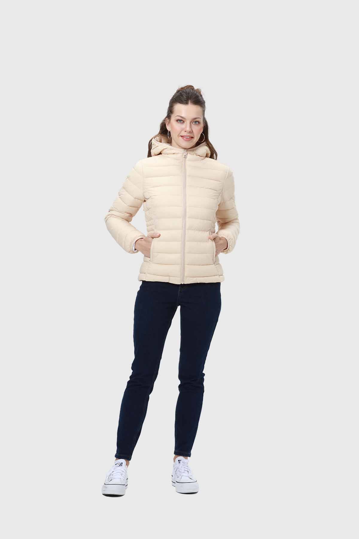 Parka Mujer Corta Plummy Beige