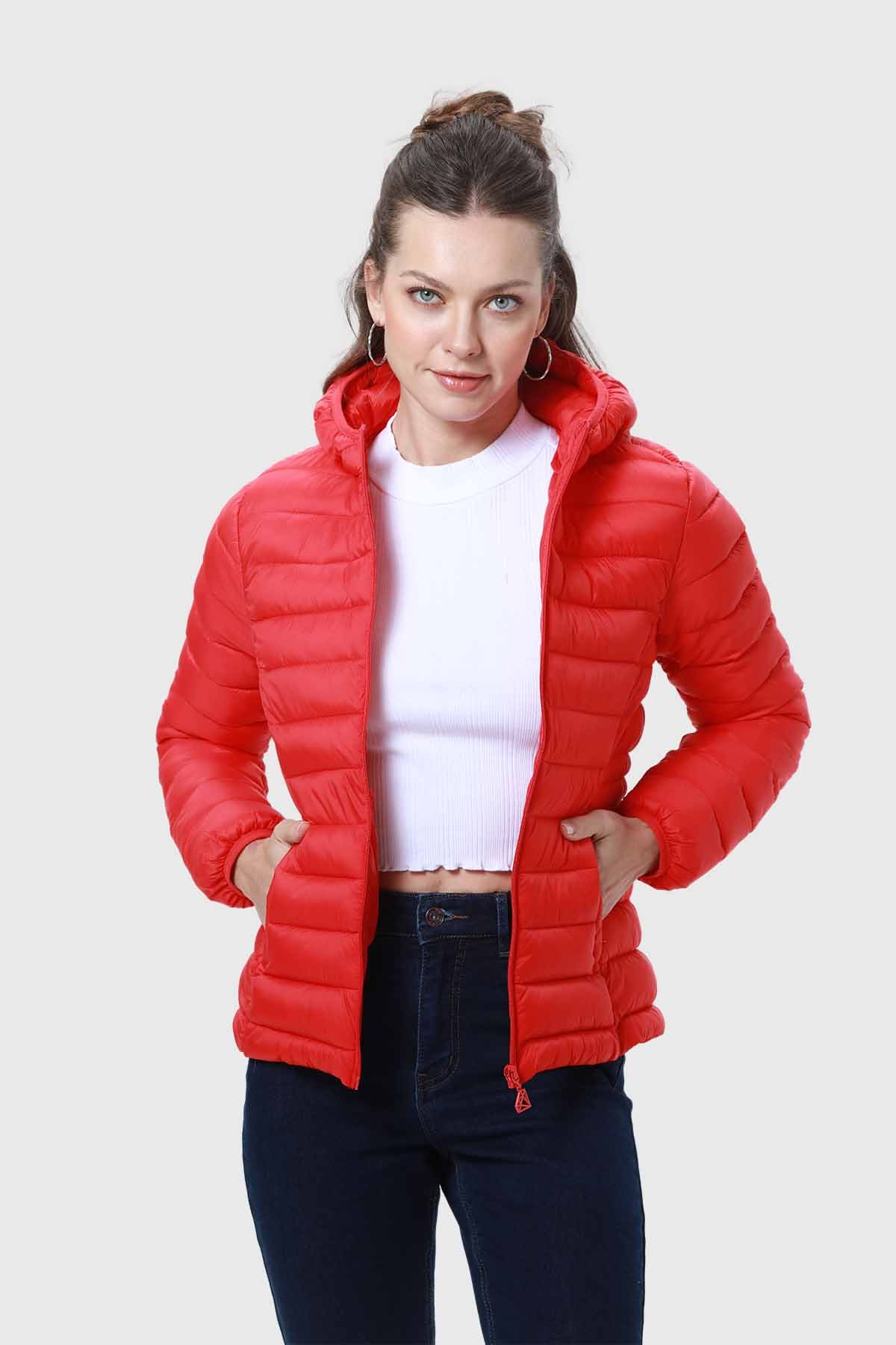 Parka Mujer Corta Plummy Rojo