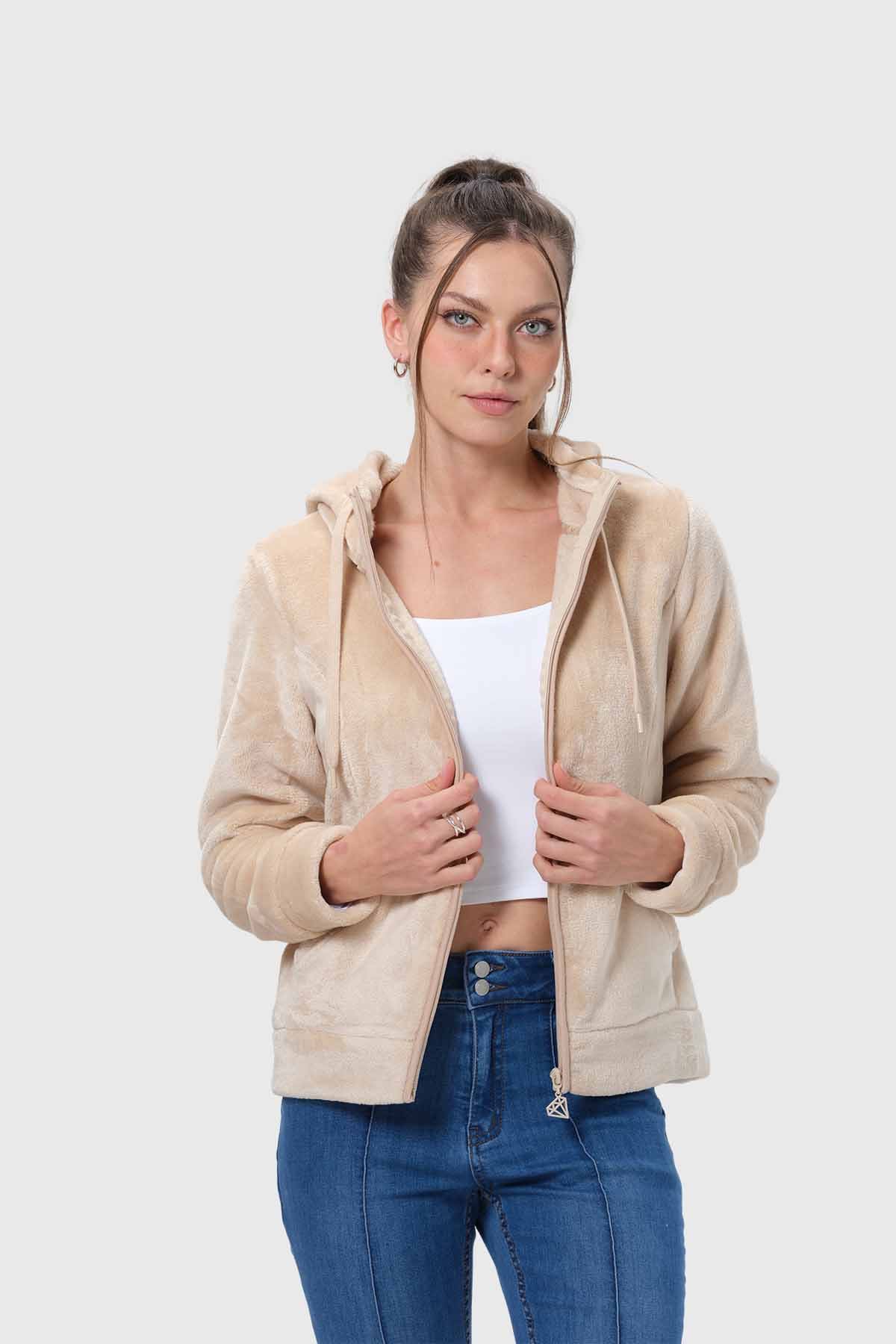 Polar Mujer Entallado Beige